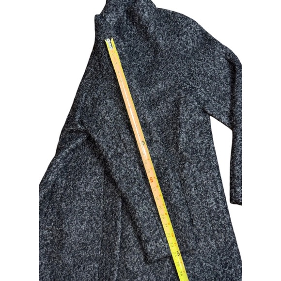 Anne Klein Tweed Wool Blend Mock Neck Coat Jacket Size L Grey Speckled - Picture 6 of 10
